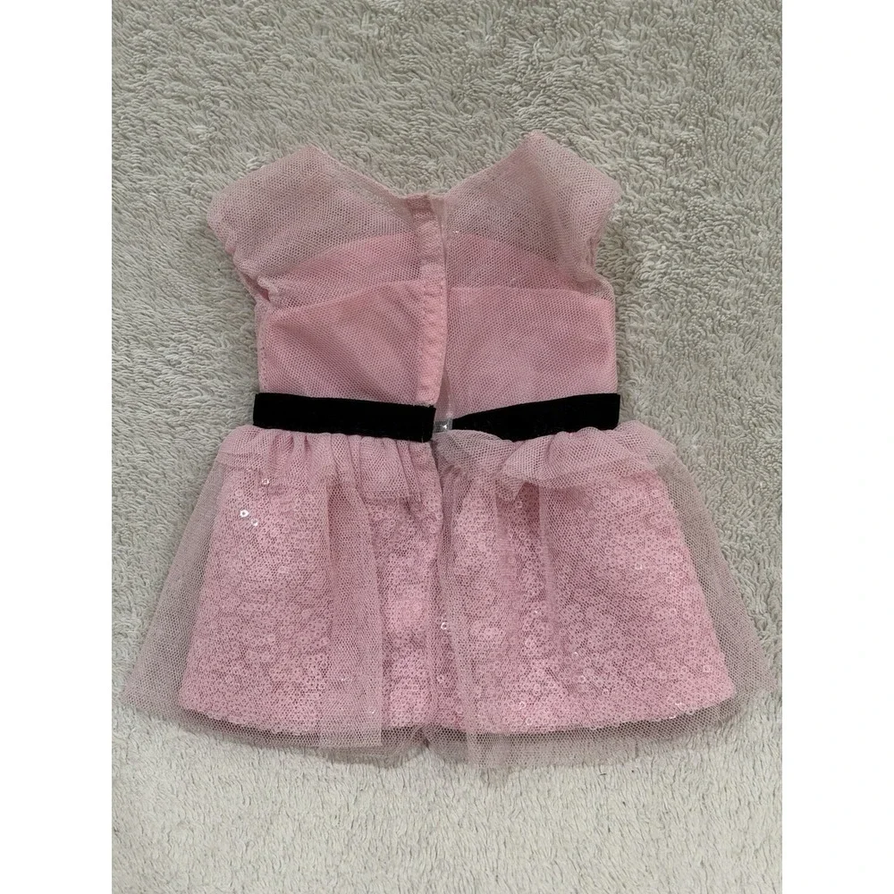 American Girl Doll Grace Thomas Opening Night Pink Layered Dress Ruffles Sequins